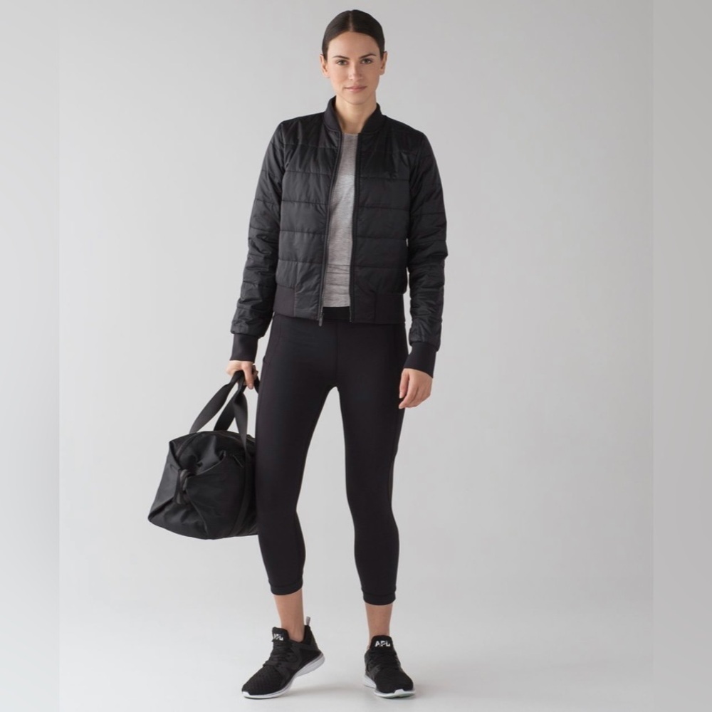 Lululemon Non Stop Bomber Reversible Jacket First Release in Black Size 4 Coat - Picture 7 of 12